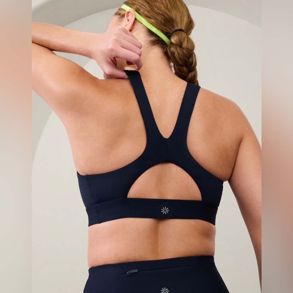 NWT Athleta Interval Navy Bra Size Medium Best for A-C Cups. - Picture 4 of 7
